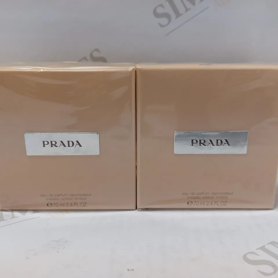 LOT OF APPROX 8 PRADA EDP METALLICA EDITION EAU DE PARFUM 