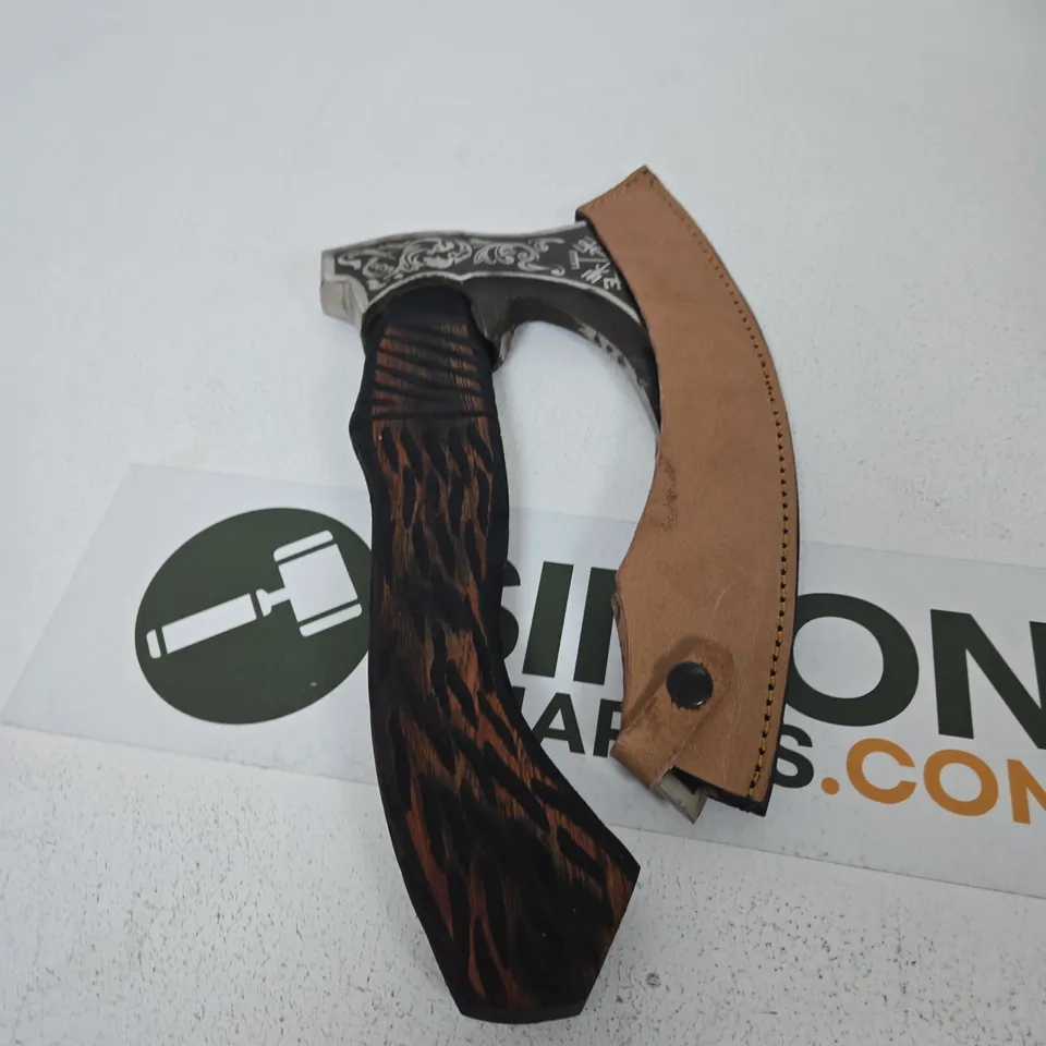 CURVED BLADE AXE WITH SHEATH