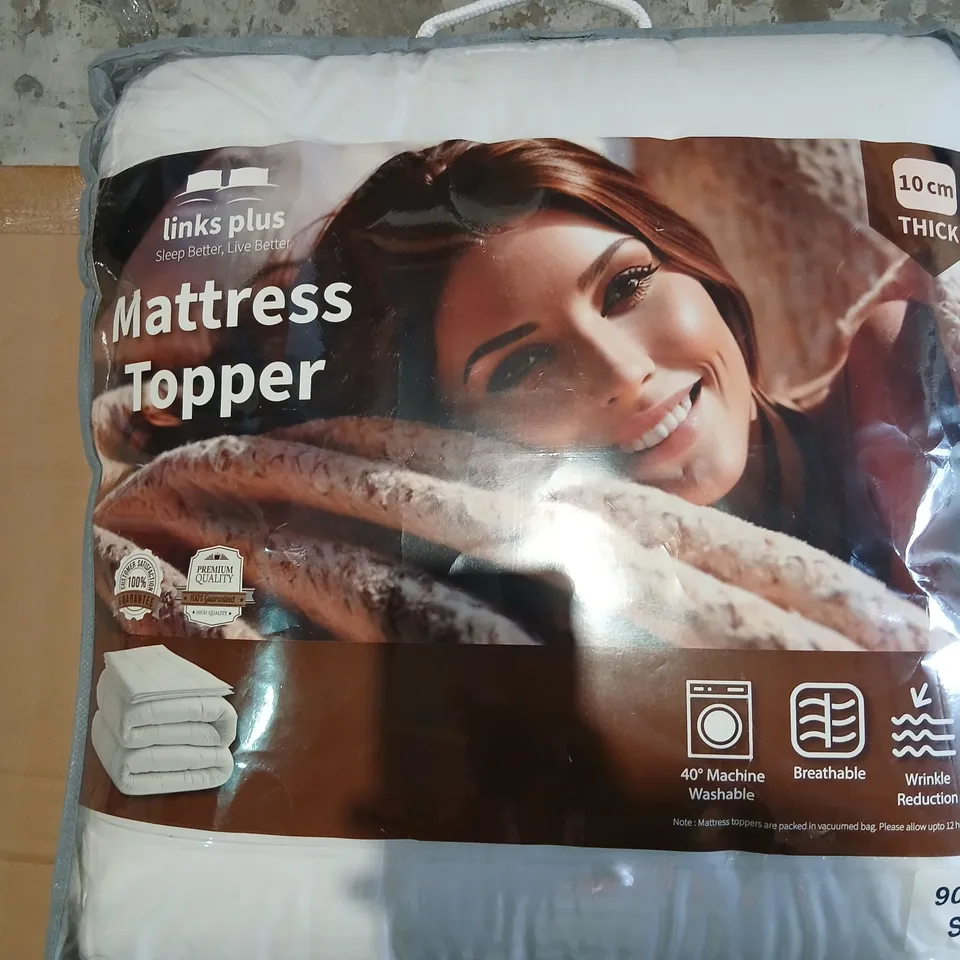 LINKS PLUS MATTRESS TOPPER, 10 CM THICK – WHITE