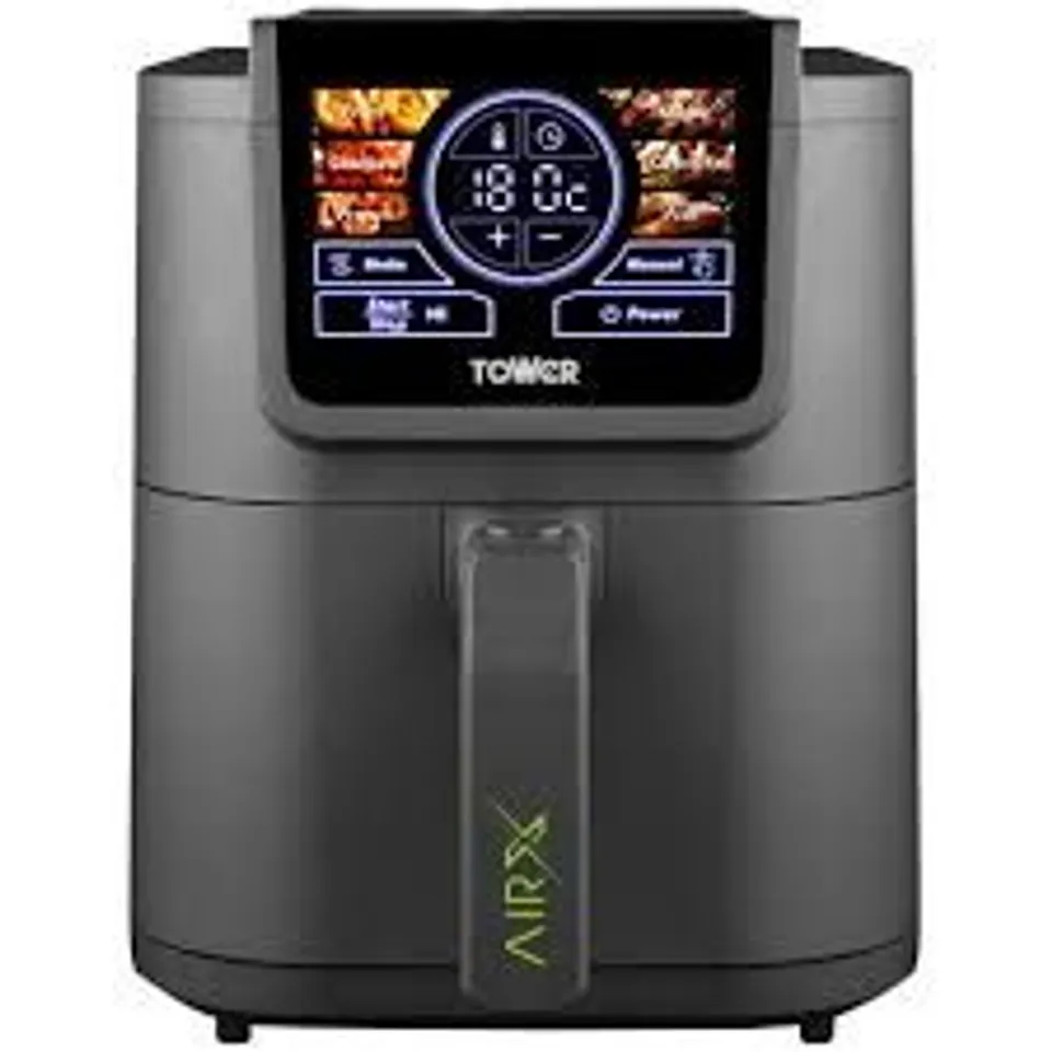 BOXED AIRX 8L SINGLE BASKET AIR FRYER 1700W GREY DIGITAL  