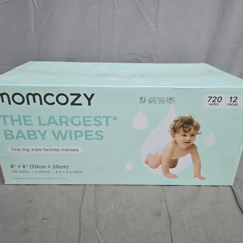 MOMCOZY THE LARGEST BABY WIPES – 720 WIPES IN 12 PACKS 