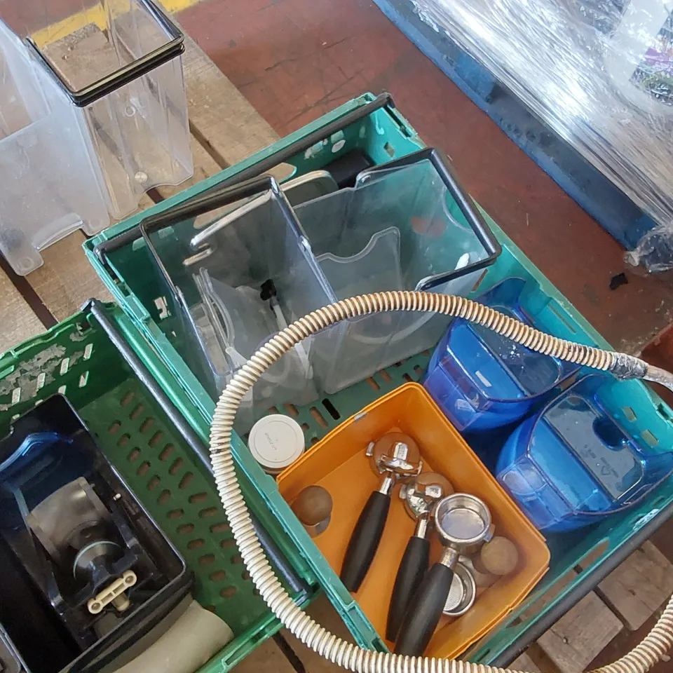 PALLET CONTAINING ASSORTED COMMERCIAL COFFEE MACHINE PARTS AND RELATED ITEMS