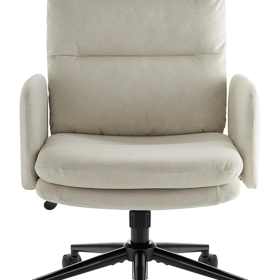 BOXED IWMH HOME OFFICE CHAIR, HIGH-BACK ERGONOMIC DESK CHAIR WITH ARMRESTS - BEIGE
