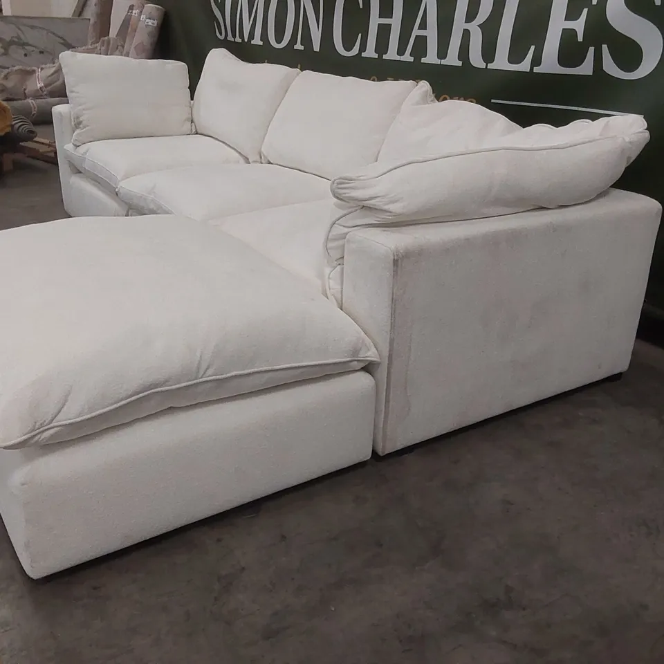 QUALITY DESIGNER MODSOFA FABRIC UPHOLSTERED CORNER SOFA
