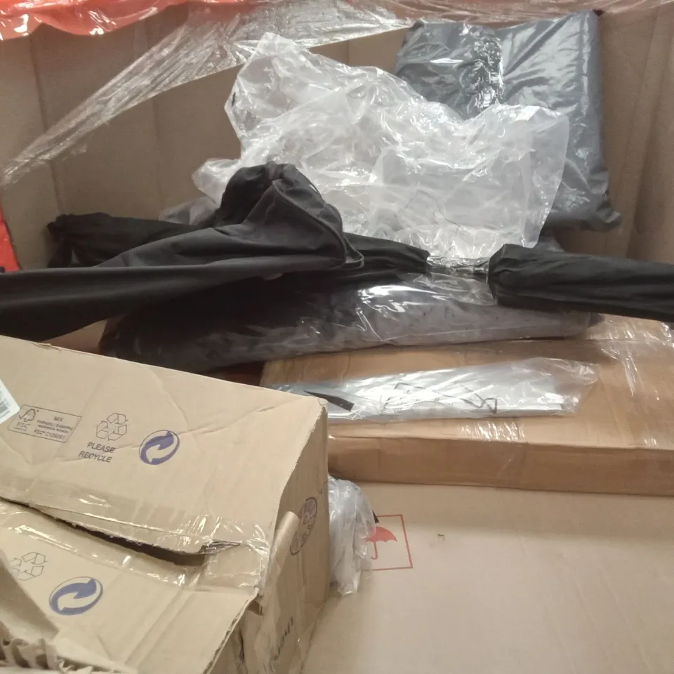 PALLET OF ASSORTED ITEMS INCLUDING ELECTRIC FRYER, ACCSTORE NON-WOVEN FABRIC SHOE RACK, HEATED BLANKET, SIMPDIY SHOE BOX, UMBRELLA,  GREY BATH MASK, DAILYWEES STAND MIXER 