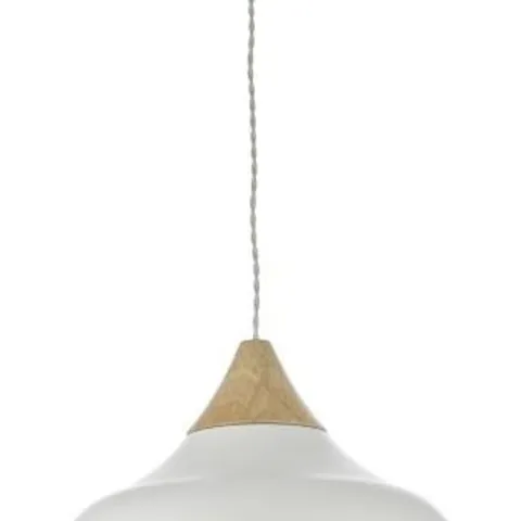 BOXED DAR LIGHTING GAUCHO 1 LIGHT PENDANT WHITE