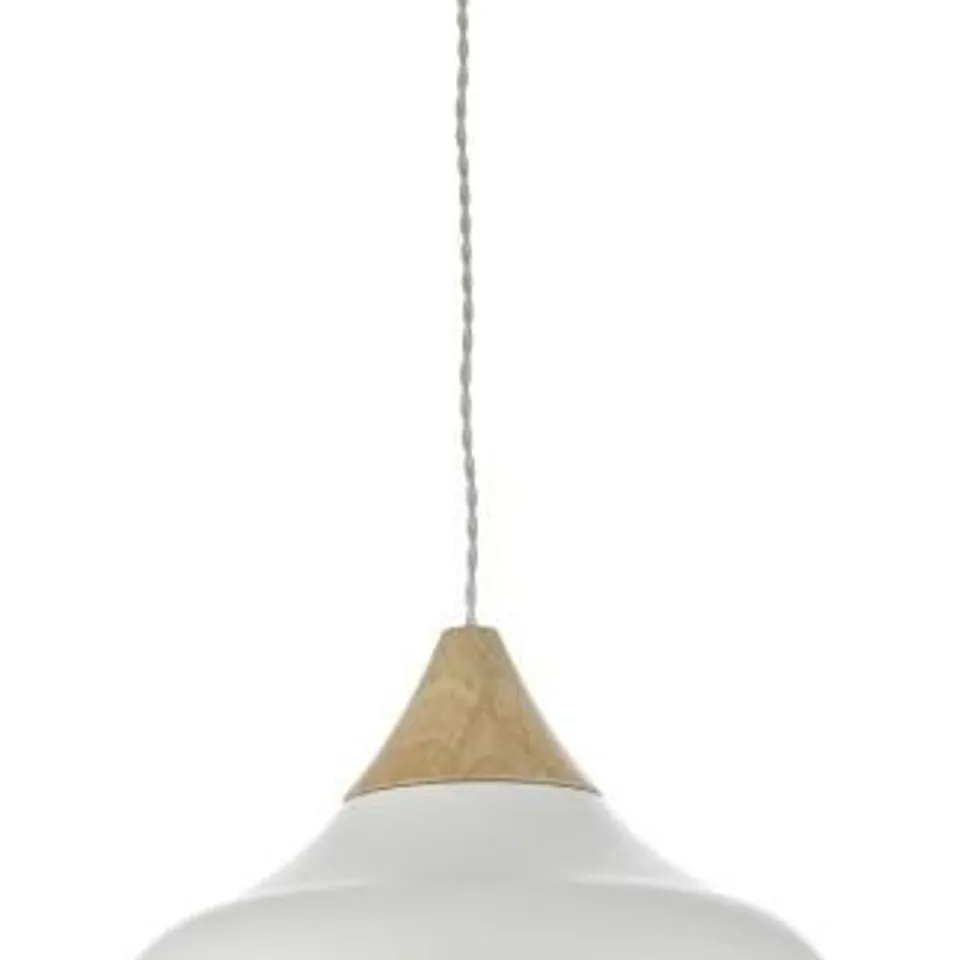 BOXED DAR LIGHTING GAUCHO 1 LIGHT PENDANT WHITE