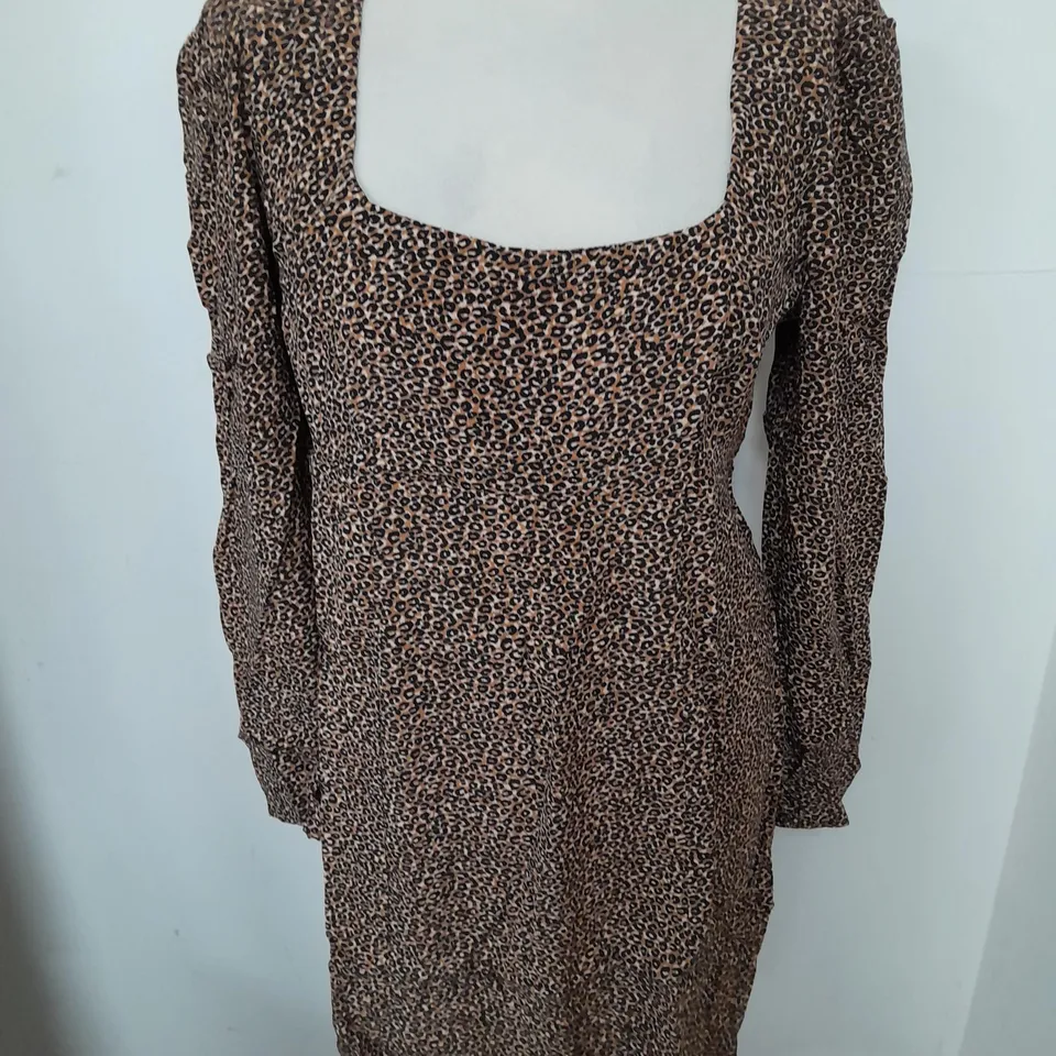 NOBODYS CHILD VALENTINA MINI DRESS IN BROWN - UK 10