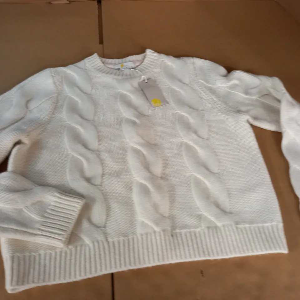 BODEN CREAM KNIT JUMPER - UK 14