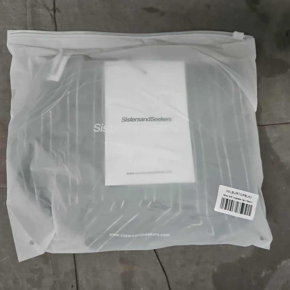 BAGGED SISTERS AND SEEKERS WILBUR SOFT LONG SLEEVE TOP IN BLACK SIZE SMALL