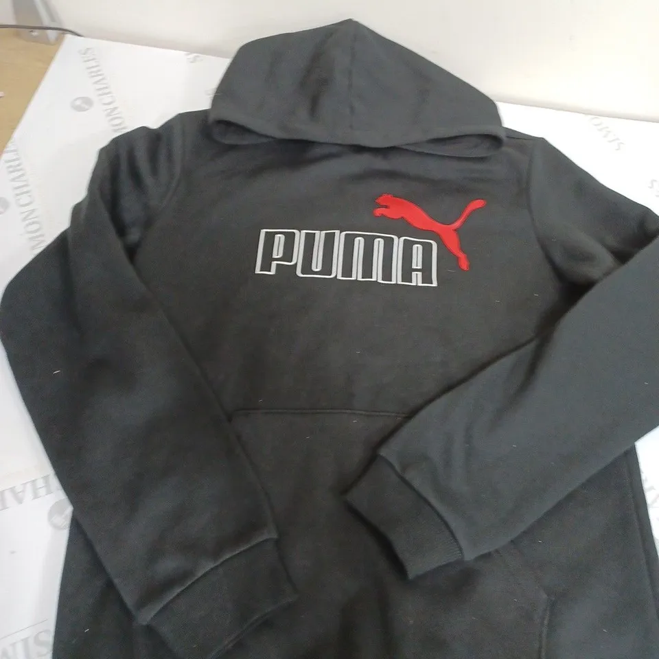 PUMA BLACK HOODIE SIZE 15/16 YR