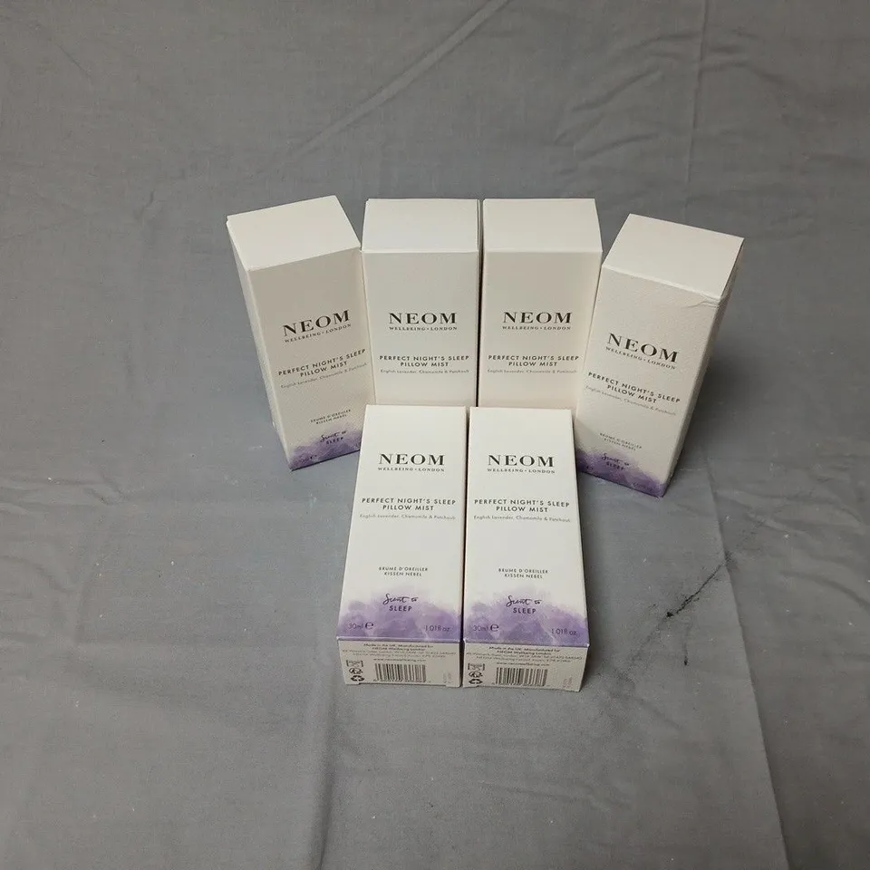 6 NEOM PERFECT NIGHT'S SLEEP PILLOW MISTS – 30ML (BOXED)
