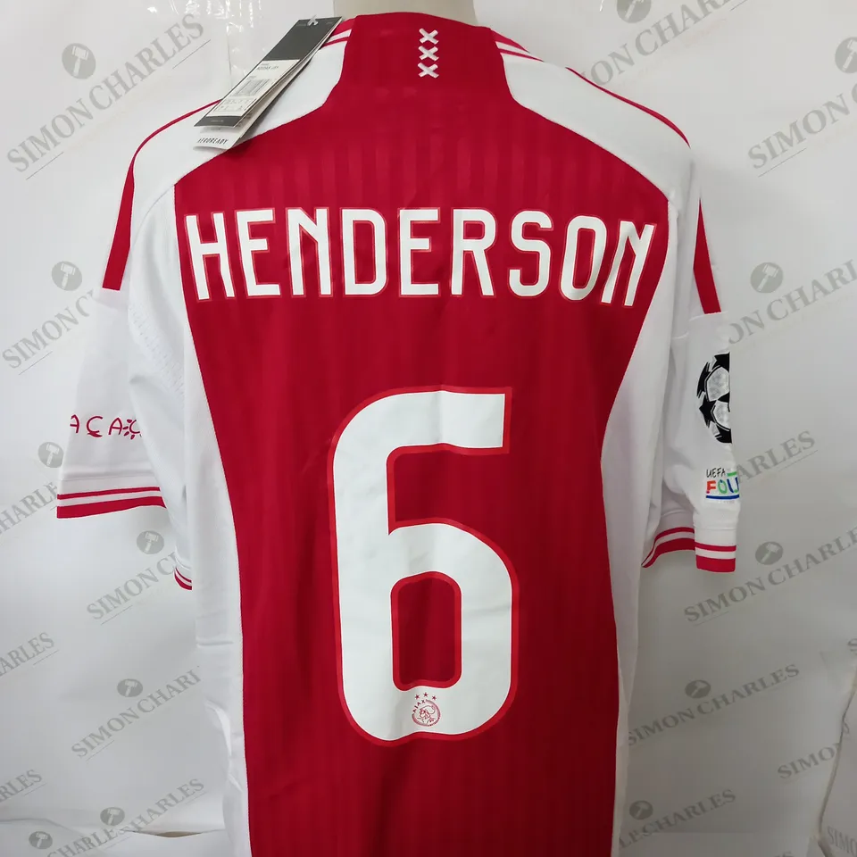 AJAX FC HOME SHIRT WITH HENDERSON 6 SIZE XL