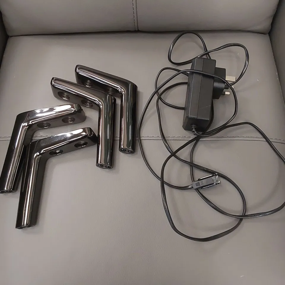 DESIGNER VIOLINO LEATHER UPHOLSTERED ELECTRIC RECLINER CHAIR - GREY