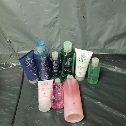 SBC SKINCARE 9 PC SET TO INCLUDE HYDRA-COLLAGEN BODY WASH, SEA MINERALS BLUE ALGAE  HAND CREAM, MOISTURING GEL, ETC - COLLECTION ONLY