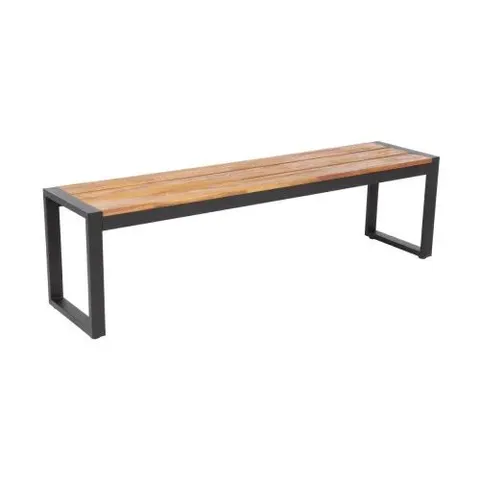 BOXED BOLERO STEEL & ACACIA INDUSTRIAL BENCH 2PK
