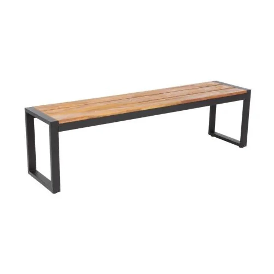BOXED BOLERO STEEL & ACACIA INDUSTRIAL BENCH 2PK