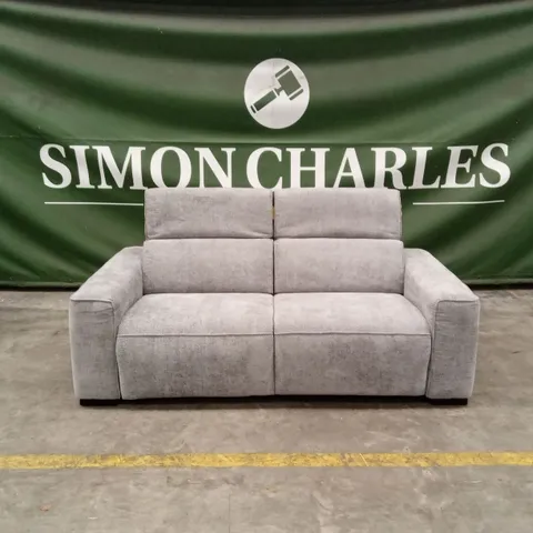VENOSA 3 SEATER POWER RECLINER FABRIC SOFA - GREY