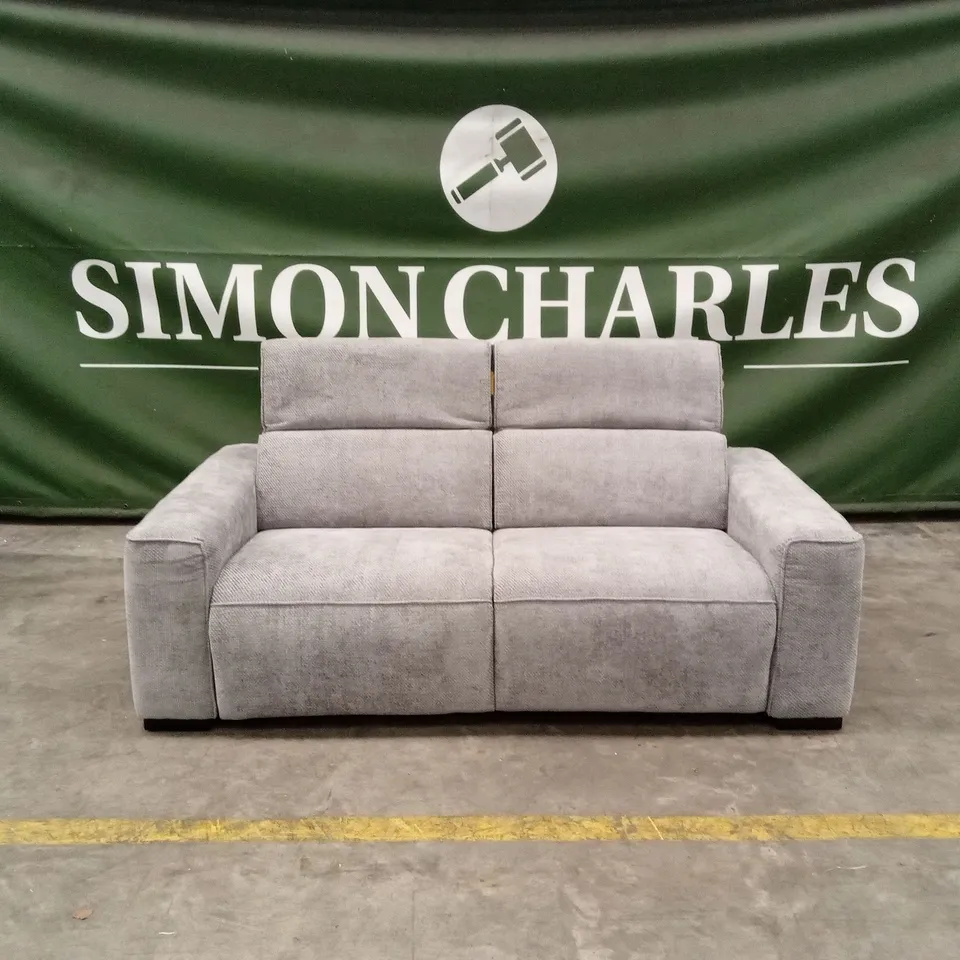 VENOSA 3 SEATER POWER RECLINER FABRIC SOFA - GREY RRP £1399