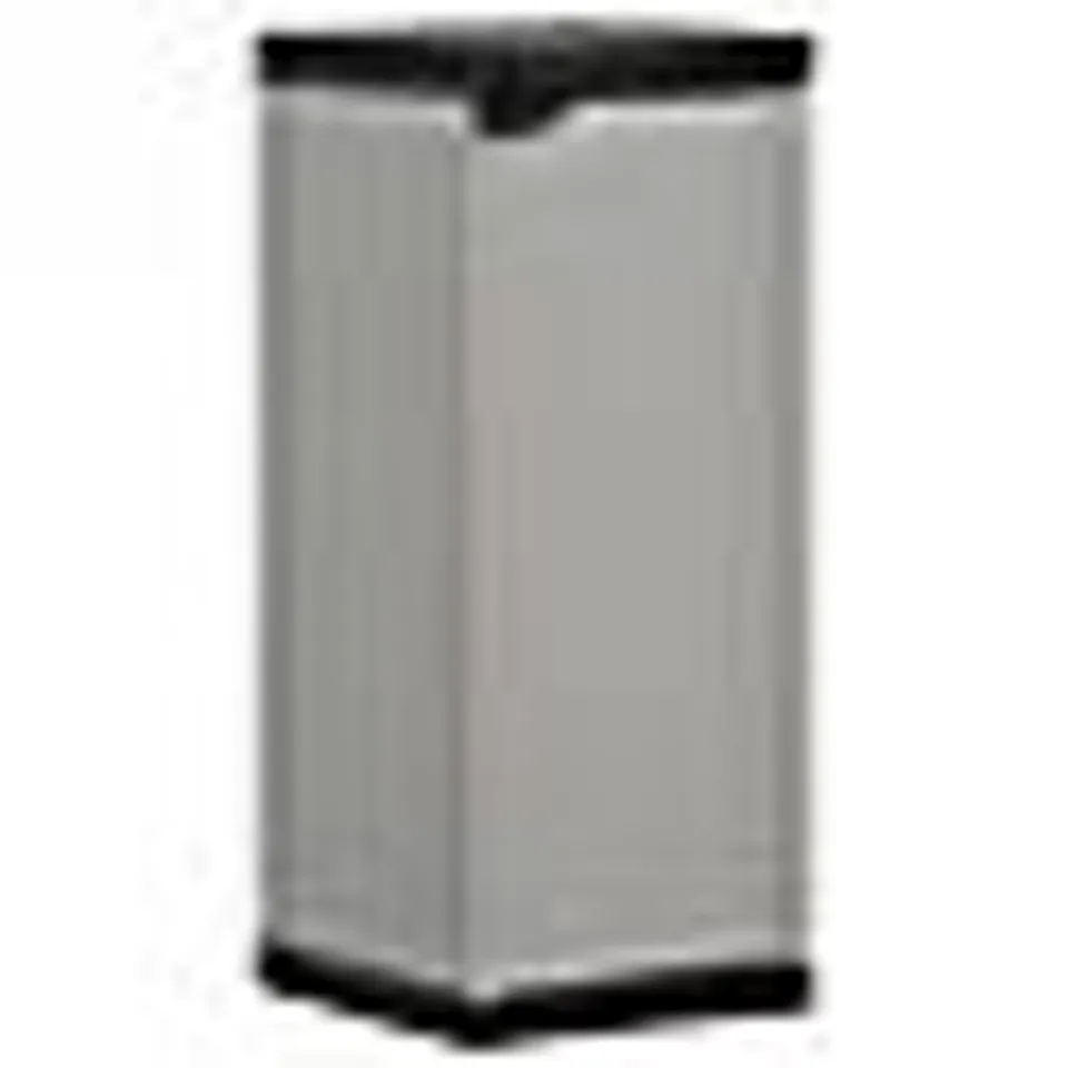 BOXED VIDAXL GARDEN STORAGE CABINET WITH 1 SHELF GREY AND BLACK 35×40×85CM
