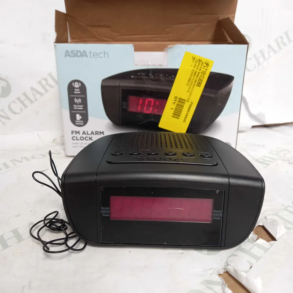 ASDA TECH FM ALARM CLOCK 