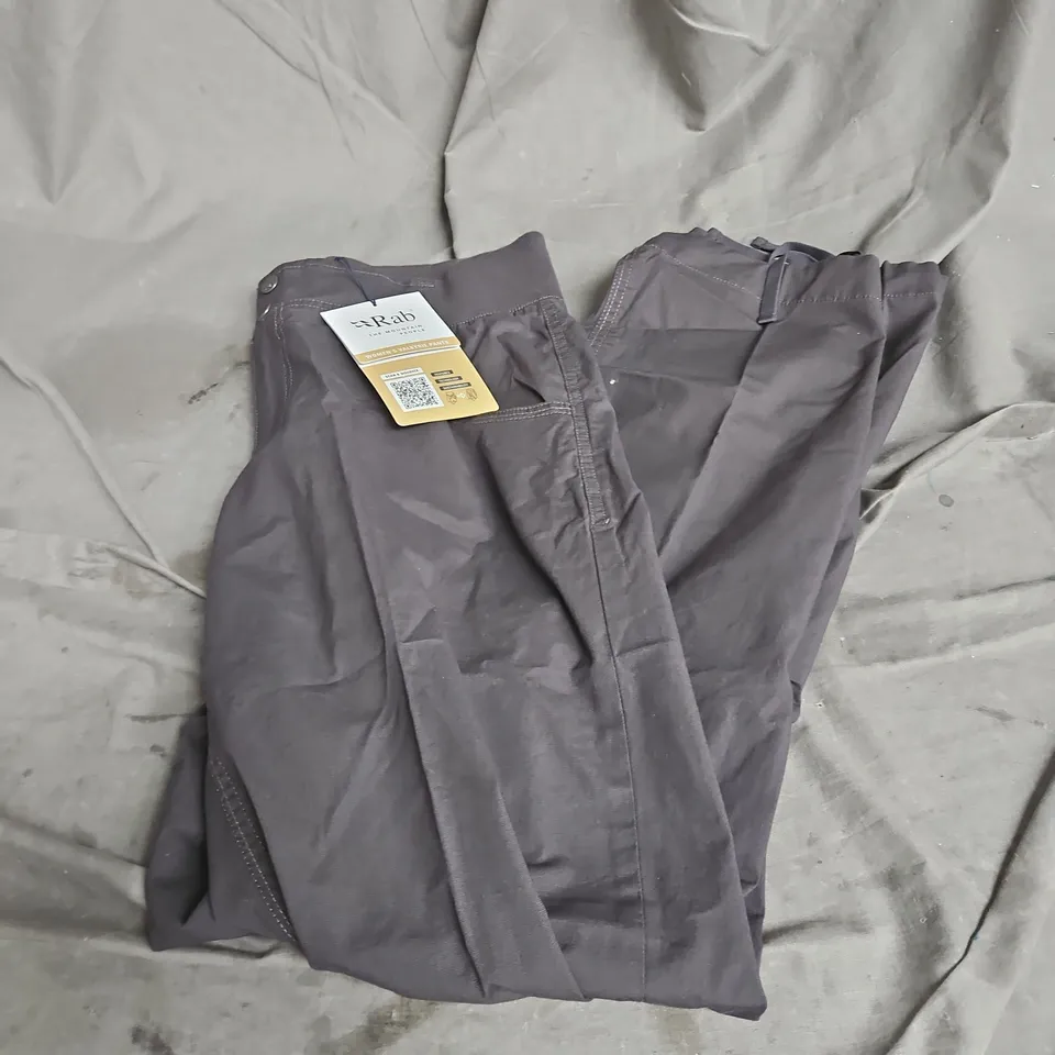 RAB WOMEN'S VALKYRIE PANTS IN ANTHRACITE SIZE 14