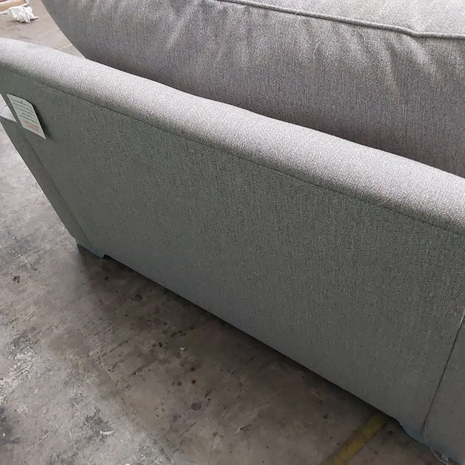 QUALITY BRITISH MADE LOUNGE Co JOSIE SNUGGLER CHAIR WITH BOLSTER CUSHIONS GREY FABRIC 