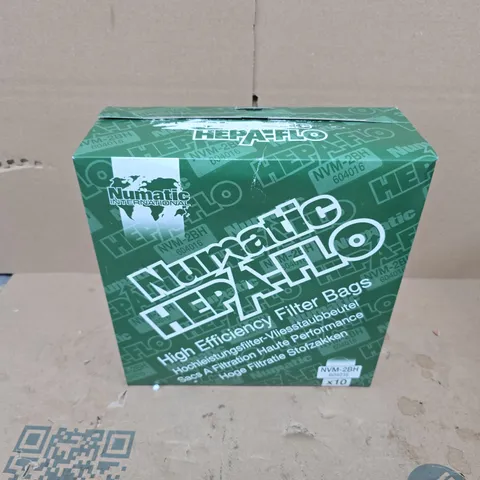 NUMATIC HIGH EFFICIENCY FILTER BAGS NVM-2BH – 10 PACK