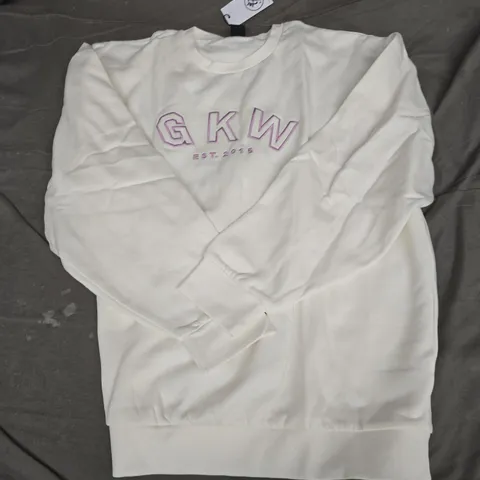 GKW OVERSIZED CREW SWEATSHIRT – WHITE, SIZE 16