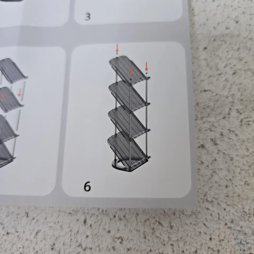BOXED TILTING SHOE RACK
