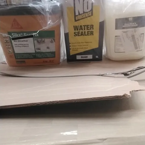 PALLET OF ASSORTED DIY, HOME IMPROVEMENT AND BUILDING PRODUCTS TO INCLUDE; ALL WEATHER JOINTING COMPOUND, WATER SEALER, DRIVEWAY SEALER, MORTAR REPAIR ETC