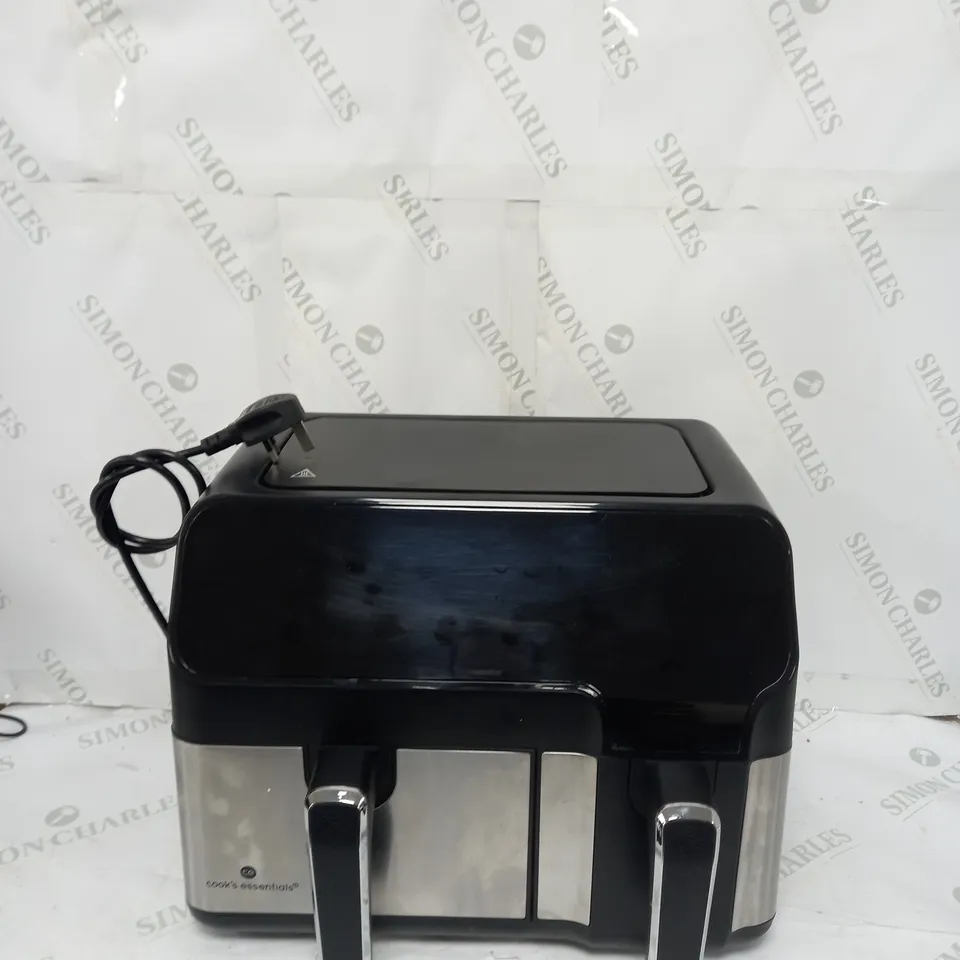 BOXED COOK'S ESSENTIALS 7.7L DUAL AIR FRYER IN BLACK