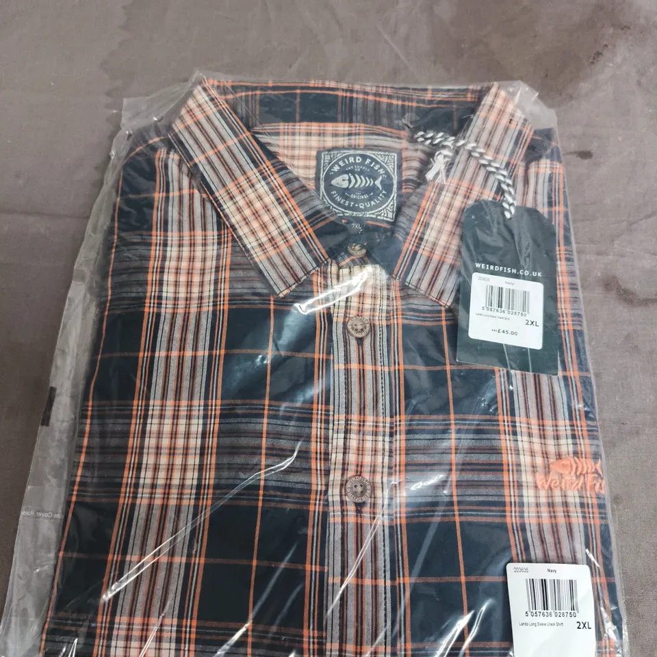WEIRD FISH LANDO LONG SLEEVE CHECK SHIRT SIZE 2XL