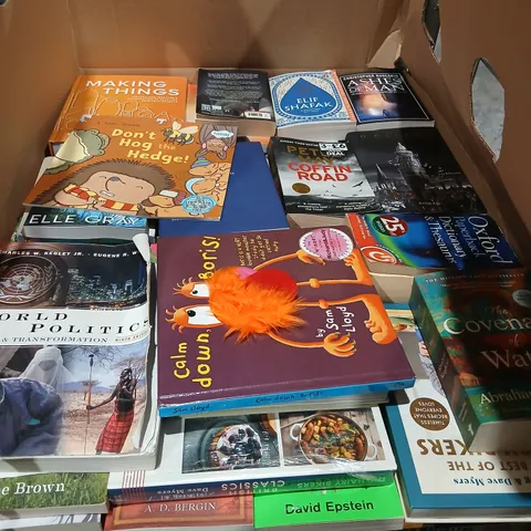 LARGE QUANTITY OF ASSORTED BOOKS TO INCLUDE EDUCATIONAL, COOKBOOKS, FICTION ETC - COLLECTION ONLY