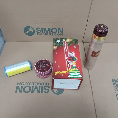 LARGE QUANTITY OF ASSORTED ITEMS TO INCLUDE SCENTED CANDLE, CHRISTMAS DECORATION, HAIR MOUSSE, BIODEGRADABLE GARBAGE BAGS, ETC - COLLECTION ONLY