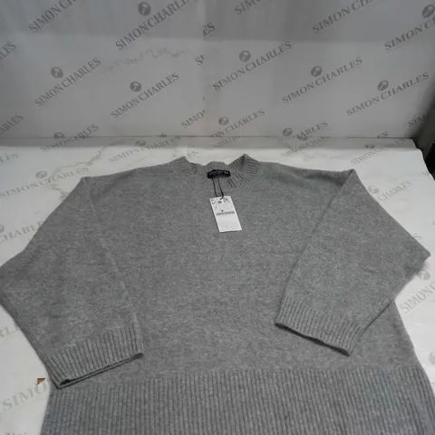 STRADIVARIUS GREY CROP JUMPER SIZE S