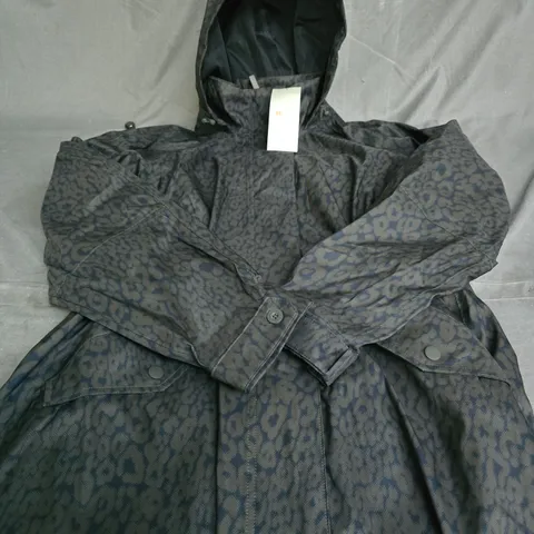 SWEATY BETTY LEOPARD PRINT HOODED PARKA – WOMEN'S, UK SIZE S