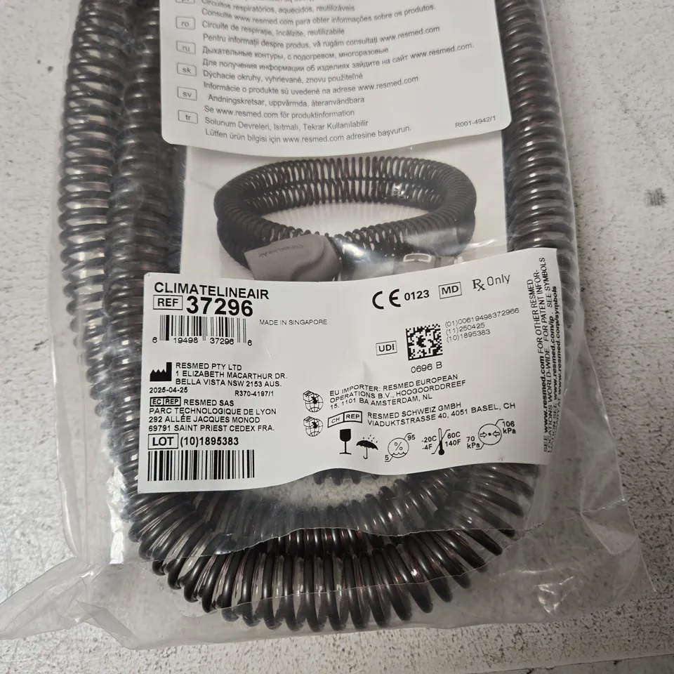 RESMED CLIMATELINEAIR CPAP TUBING (REF 37296) – NEW IN SEALED PACKAGING