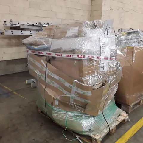 PALLET OF ASSORTED MIXED UNCHECKED BATHROOM BASIN & VANITY UNITS/PARTS