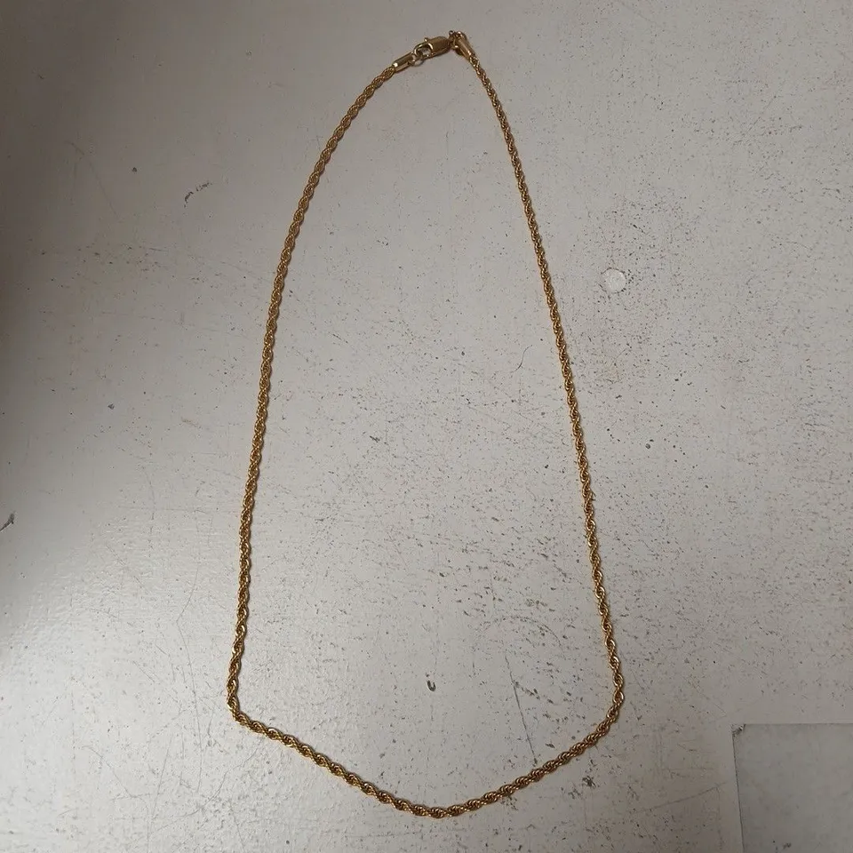 CRAFTD LONDON GOLD-TONE ROPE CHAIN NECKLACE