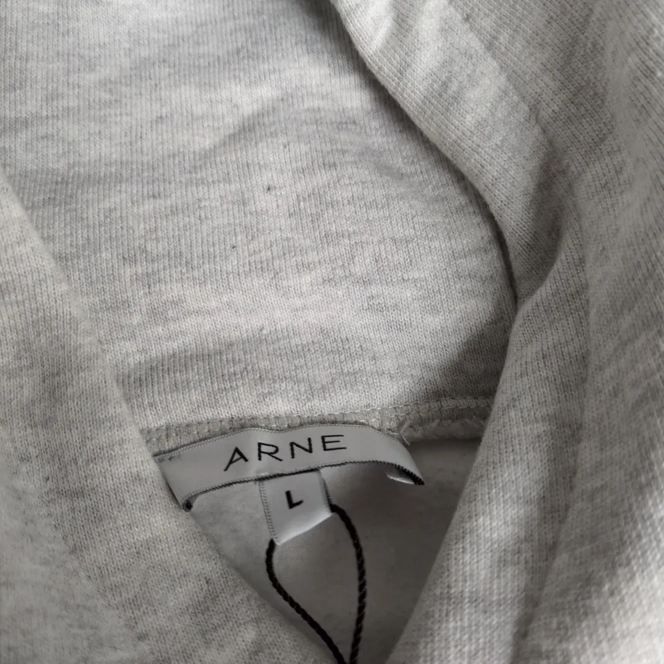 ARNE RELAXED FIT HOODIE – MARL GREY, UK SIZE L