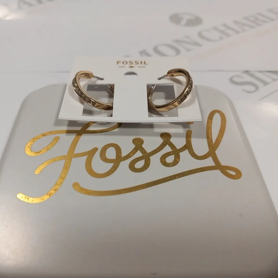 BOXED FOSSIL HOOP EARRINGS