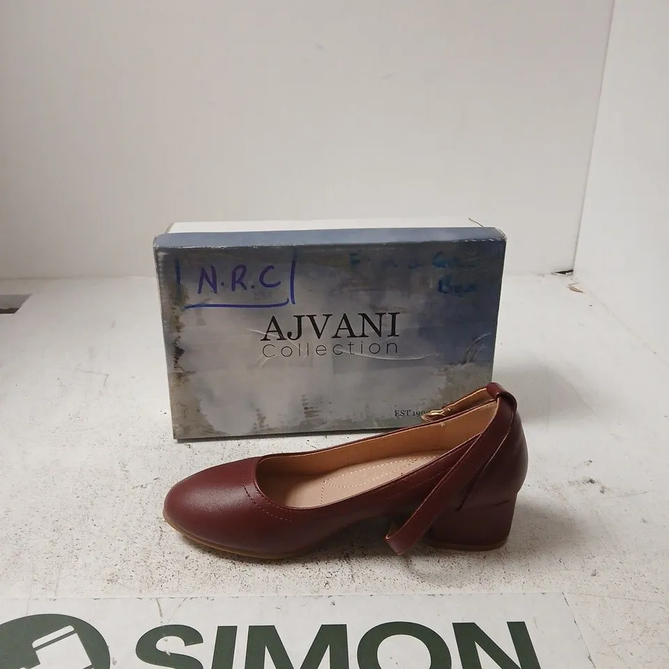 AJVANI COLLECTION BURGUNDY PU WOMEN’S COURT SHOES, UK 5 (EU 38)