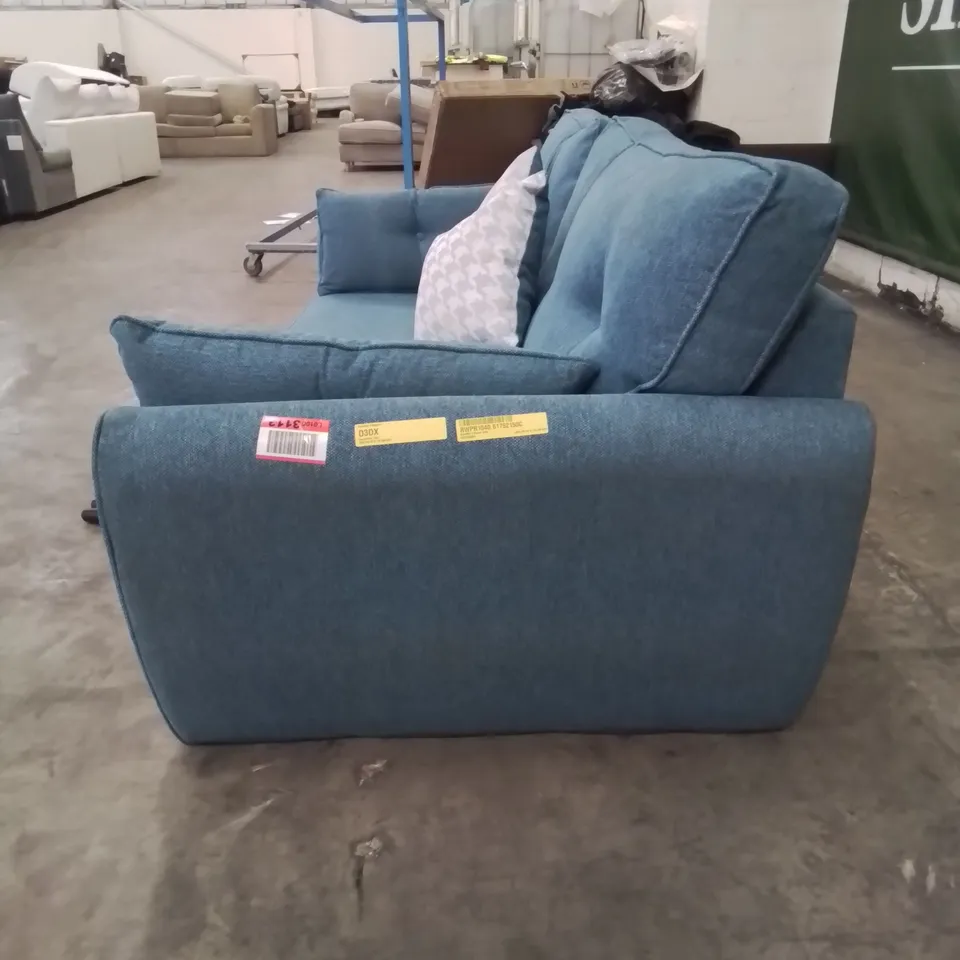 QUALITY DESIGNER SCHAFFER 3 SEATER SOFA WITH SCATTER CUSHIONS 