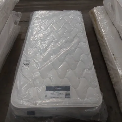 QUALITY BAGGED DESIGNER 90cm SILENTNIGHT PILLOWTOP MIRACOIL SPRUNG FIRM MATTRESS 