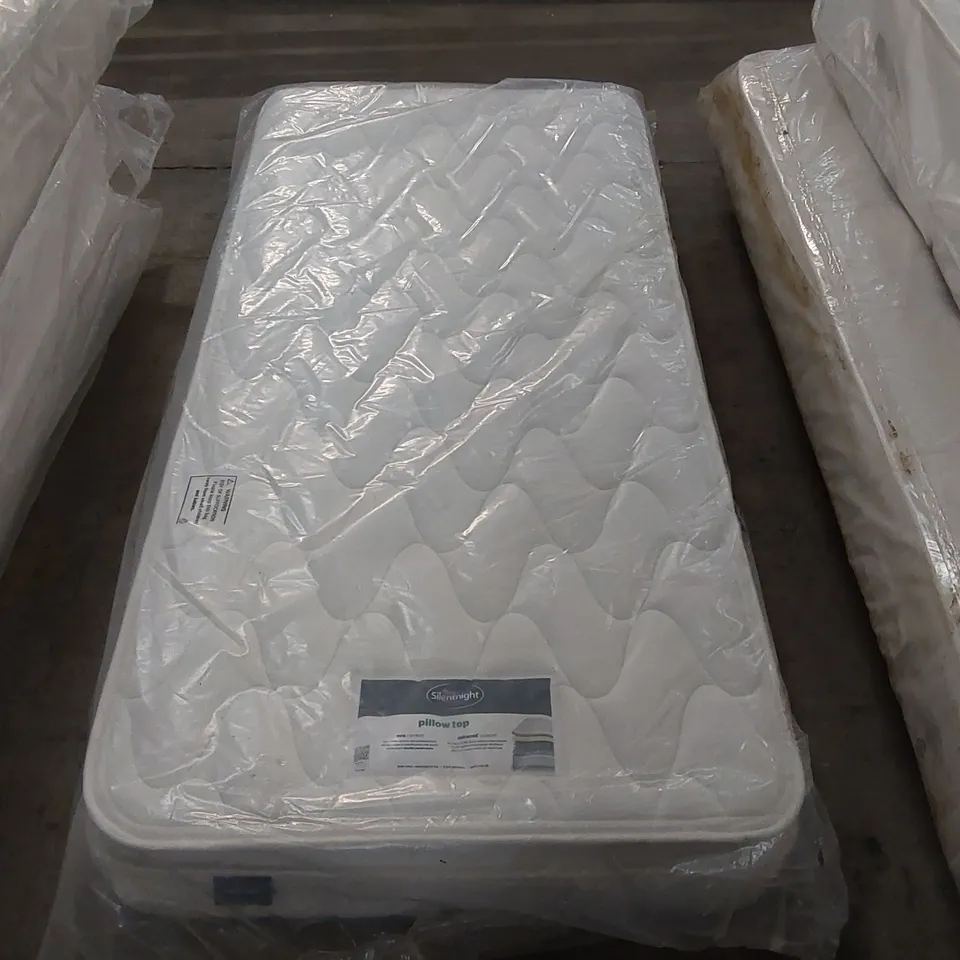 QUALITY BAGGED DESIGNER 90cm SILENTNIGHT PILLOWTOP MIRACOIL SPRUNG FIRM MATTRESS  RRP £349