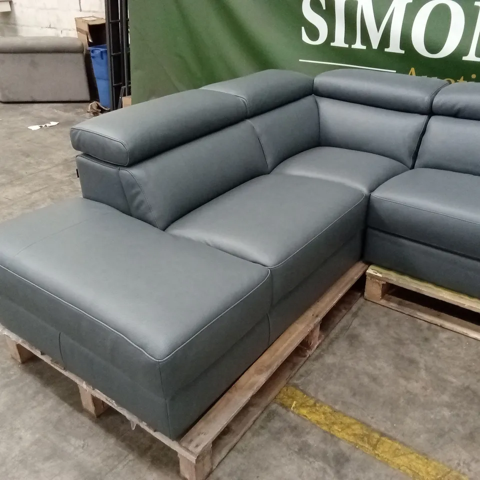 QUALITY DESIGNER ITALIAN MADE LUCCA LEATHER CORNER SOFA