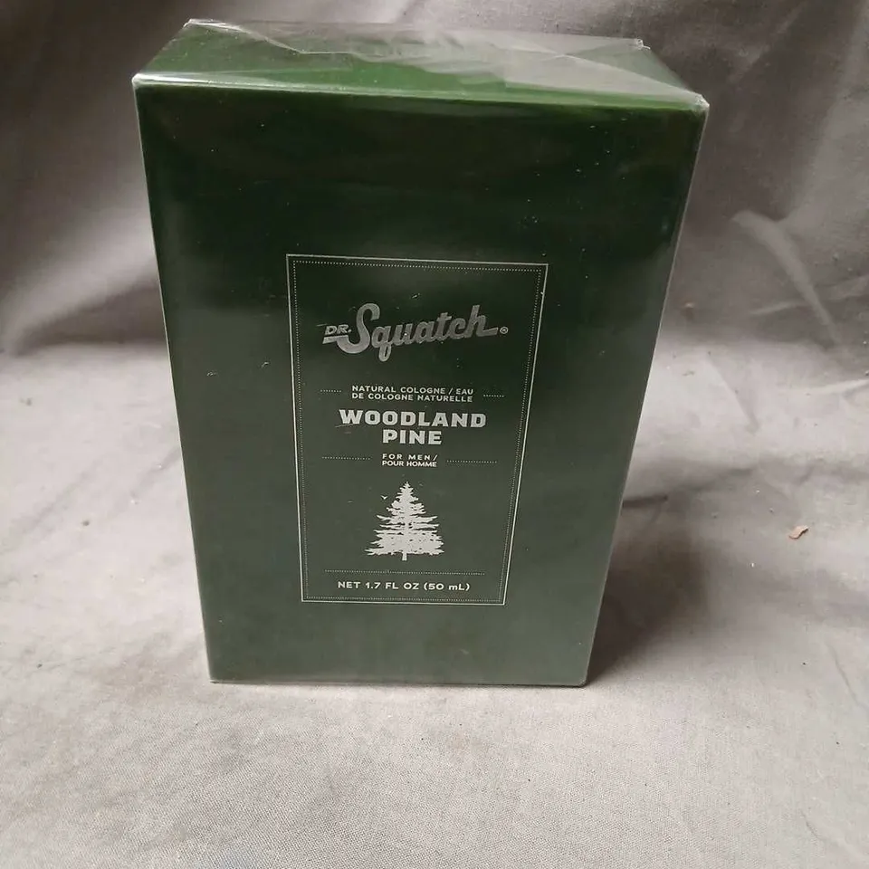 BOXED AND SEALED DR SQUATCH WOODLAND PINE EAU DE COLOGNE FOR MEN 50ML