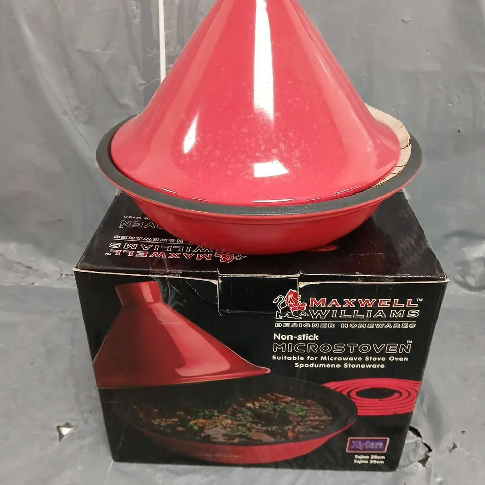 BOXED MAXWELL NON-STICK MICROSTOVEN IN RED 