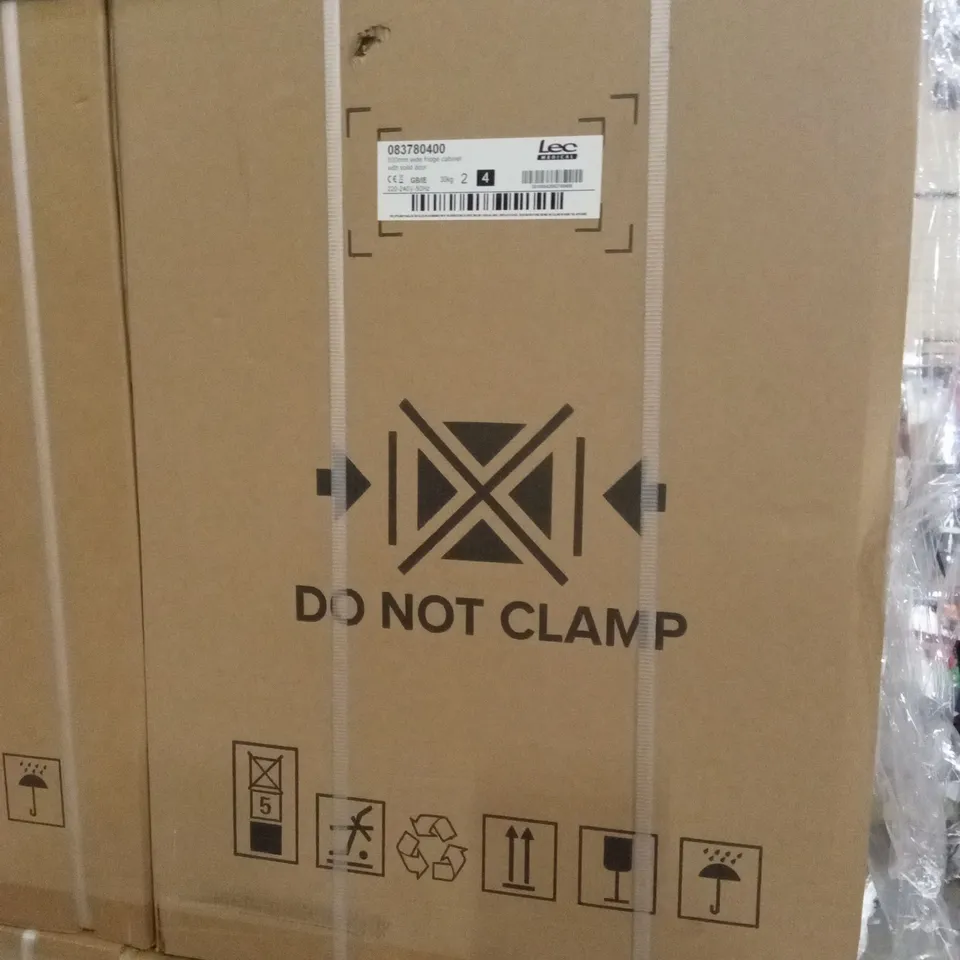 BOXED LED MEDICAL 600mm WIDE FRIDGE CABINET WITH SOLID DOOR - 083780400